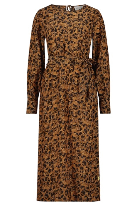 DARIA DRESS TOFFEE/BLACK 3