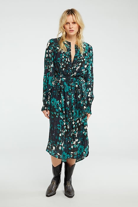 WILLOW DRESS BLACK/KEEP IT TEAL 1
