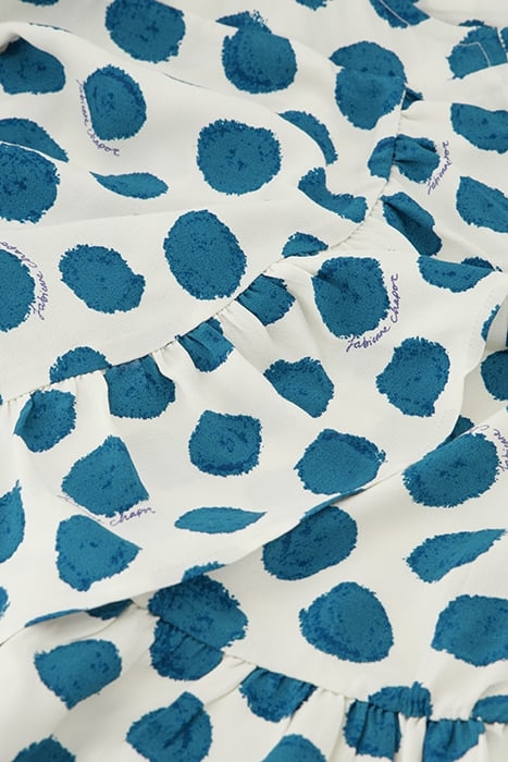 CHANNA SHORT DRESS TASTY TEAL/CREAM WHI 4