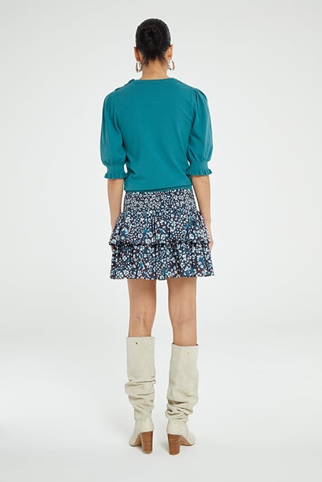 MARY SKIRT TASTY TEAL/CREAM WHI 2
