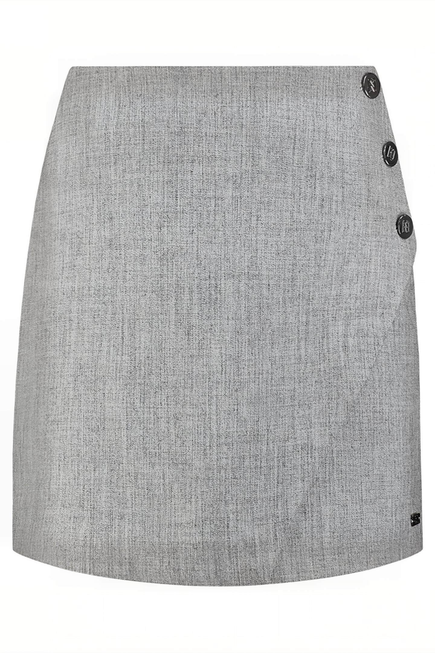 ASTI MELANGE SKIRT GRAPHITE 1