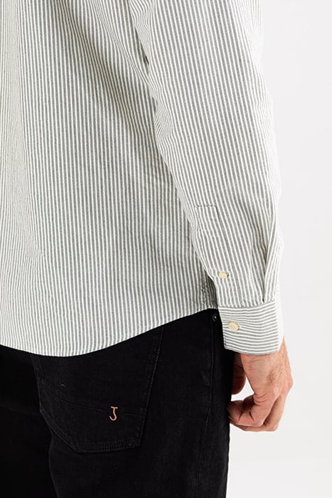 AIDAN OXFORD STRIPE SHIRT LAVA 6