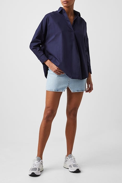 RHODES POPLIN POPOVER SHIRT BLUE 2