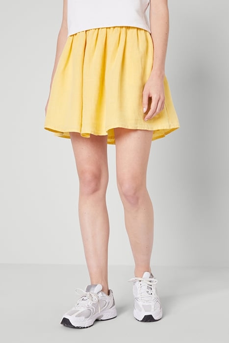 HIGH WAIST TRAPEZE ZIPPED SKIRT VANILLE 1