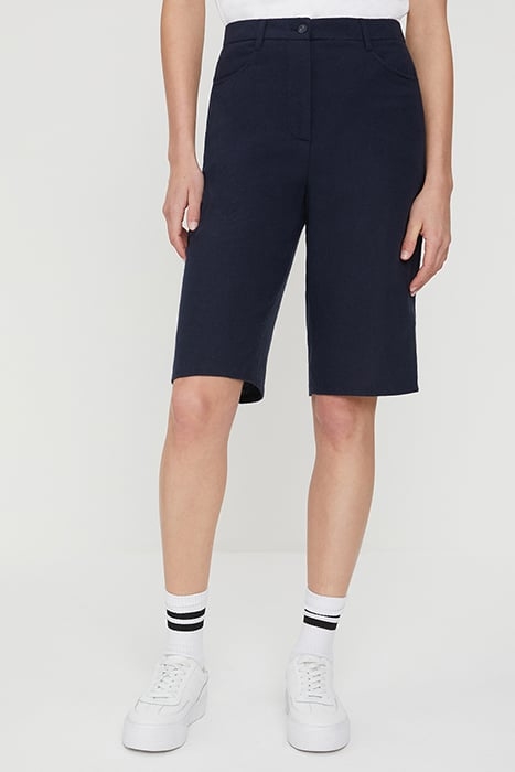 SHORT STRAIGHT-CUT BERMUDA SHORTS NAVY 1