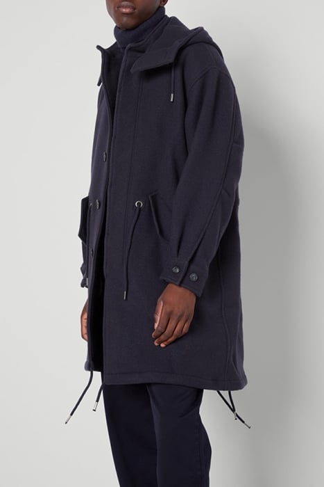 HOODED LONG-SLEEVES COAT NAVY 4
