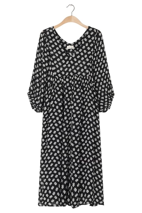 V COLLAR LONG PRINTED DRESS ERIKA 3