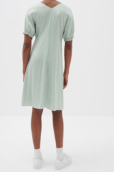 V-NECK MIDI DRESS WITH SHORT-SLEEVES GRISAILLE 3