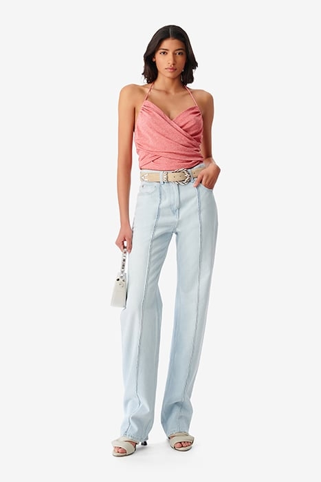 MOEMA TANK TOP IN CORAL / SILVER 2