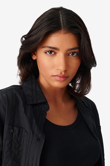 TRINITA BUTTON-DOWN SHIRT IN BLACK 5