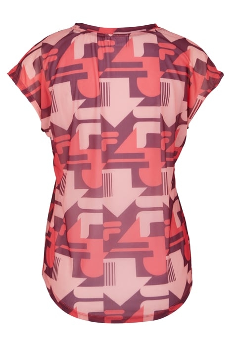 RIESA AOP TEE AMARANTH REACT AOP 2