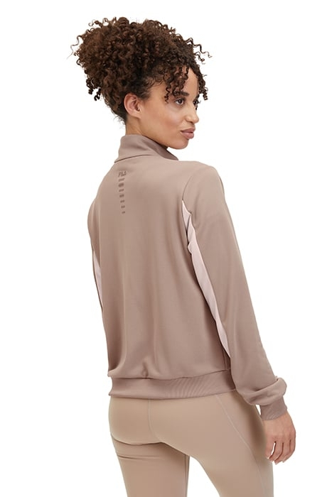 TISENS TRACK JACKET MOCHA MERINGUE-SILVER PEONY 2