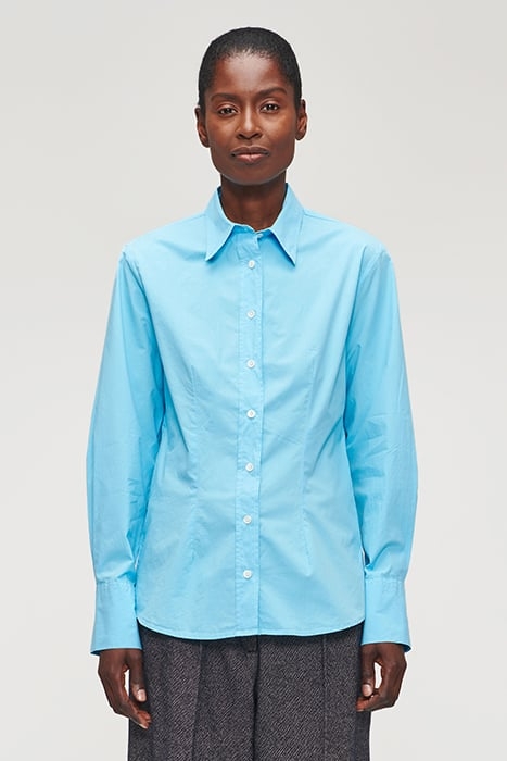 ORG COTTON FITTED SHIRT SKY BLUE 1