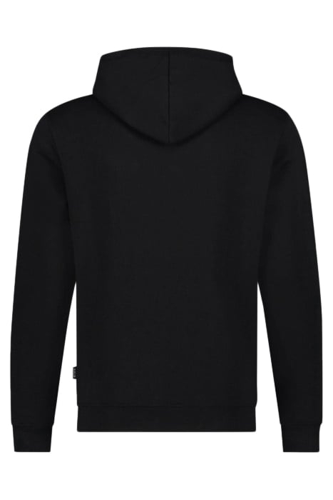 BRAND STRAIGHT SMALL LOGO HOODIE JET BLACK 3