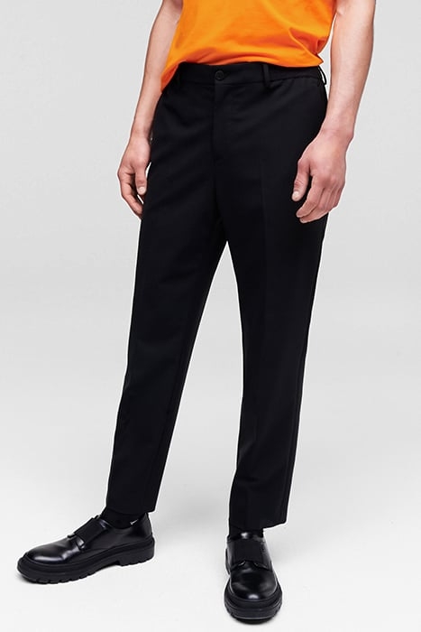 TAILORED PANTS W/ LOGO ELASTIC BLACK 1