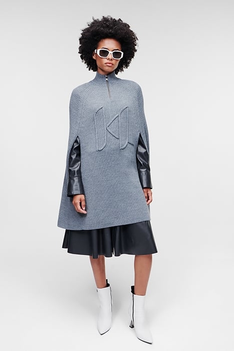 CHUNKY KL SOUTACHE CAPE GREY MELANGE 5
