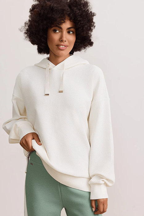 MOON CLASSIC CORDED HOODIE MARSHMELLOW 1