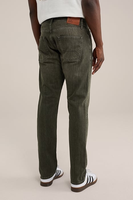 5-POCKET MID WAIST DARK GREEN 2