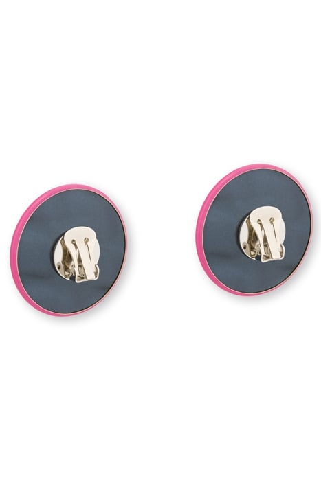 MOSCHINO JEANS BUTTON EARRINGS PINK 2