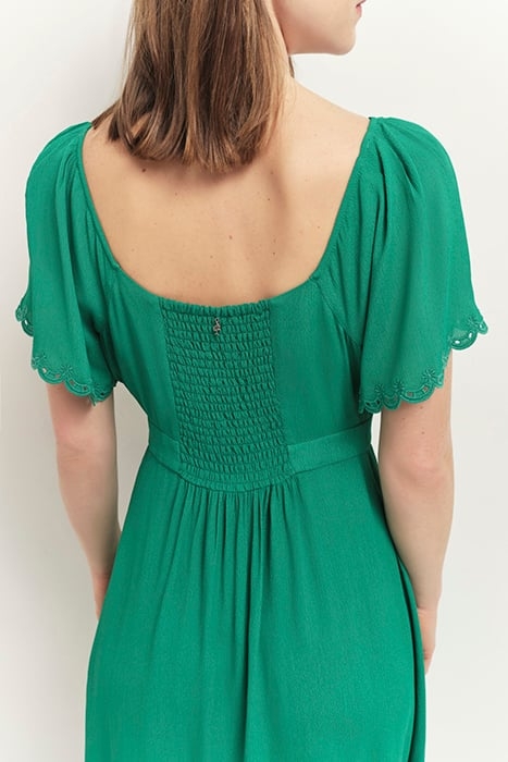 RYOKO - MIDI WRAP DRESS GREEN GRASS 3