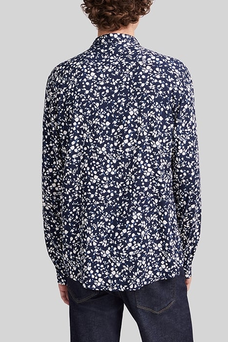 NAVY LENZING™ ECOVERO™ FLOWERY SLIM SHIRT 2