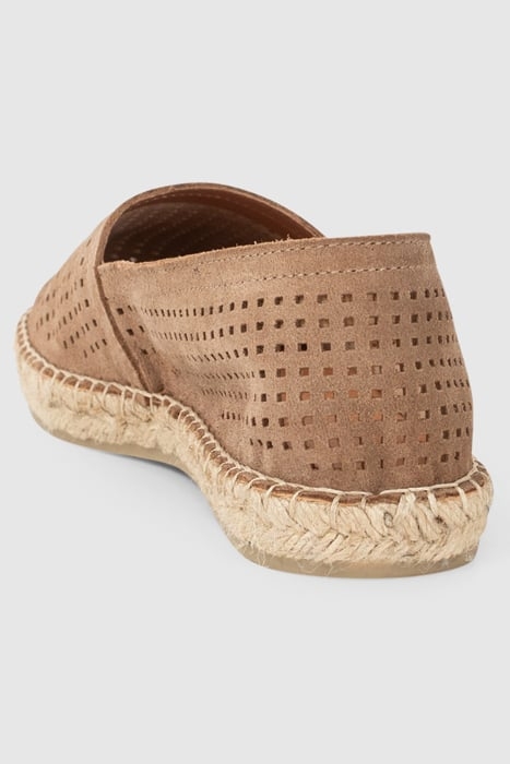 BEIGE PERFORATED SUEDE ESPADRILLES 4