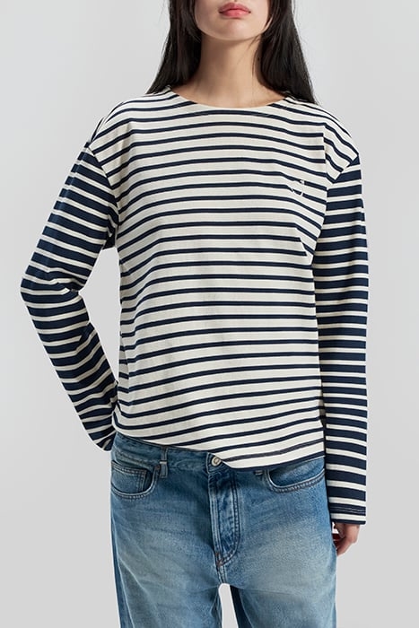 UNISEX ORGANIC COTTON SAILOR-STRIPE GENDER FREE T-SHIRT 1