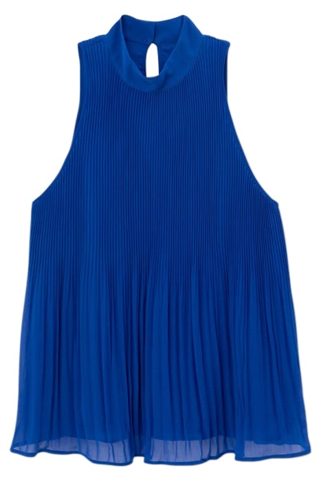 COBALT RECYCLED PLEATED TOP WITH AMERICAN ARMHOLES 4