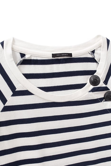 ECRU SAILOR-STRIPE DRESS WITH BADGE ON SLEEVE 6