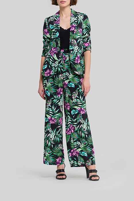 BLACK LENZING™ ECOVERO™ JACKET WITH TROPICAL PRINT 3