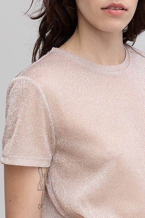 NUDE LUREX T-SHIRT WITH ANIMAL PRINT 4