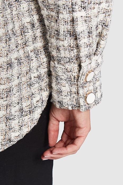 BEIGE TWEED-STYLE OVERSHIRT 7