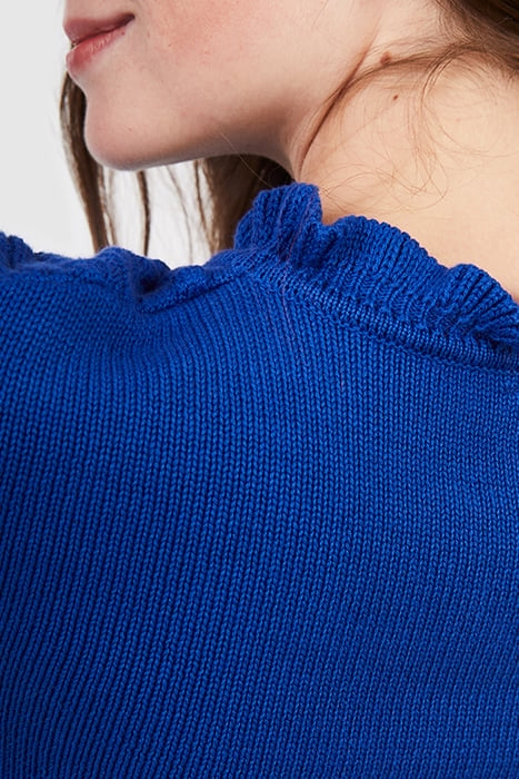 ELECTRIC BLUE DECORATIVE KNIT SWEATER 7