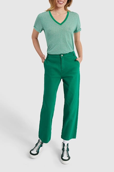 MEADOW GREEN FLARED JEANS 3