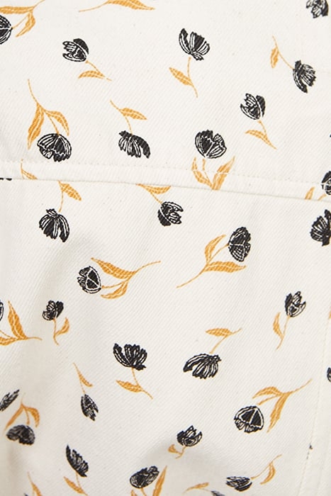 ECRU DENIM JACKET WITH ROCK MINI-FLOWER PRINT 5