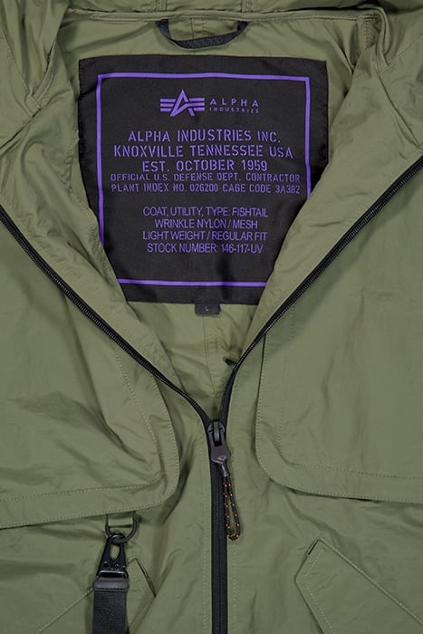 UTILITY FISHTAIL JACKET UV SAGE-GREEN 7