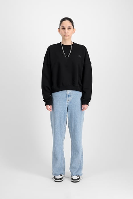 ALPHA ESSENTIALS RL SWEATER BLACK 1