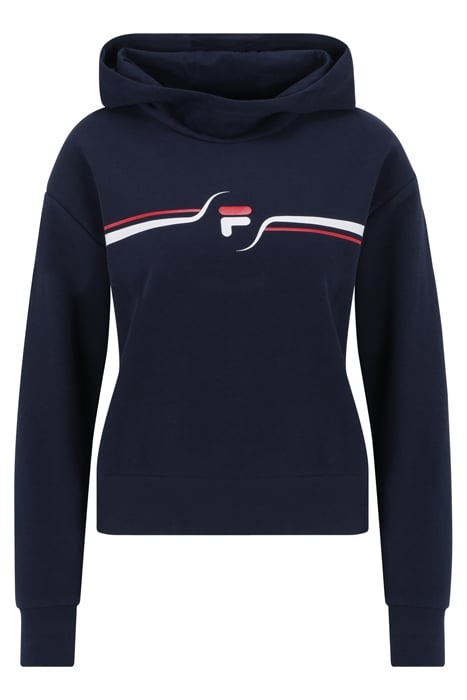 SALTA CROPPED GRAPHIC HOODIE BLACK IRIS 1