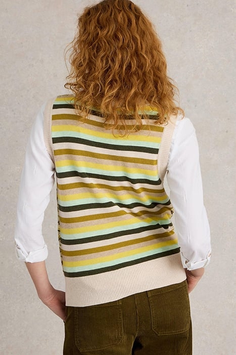 FAIRISLE STRIPE TANK CHARTREUSE MULTI 2