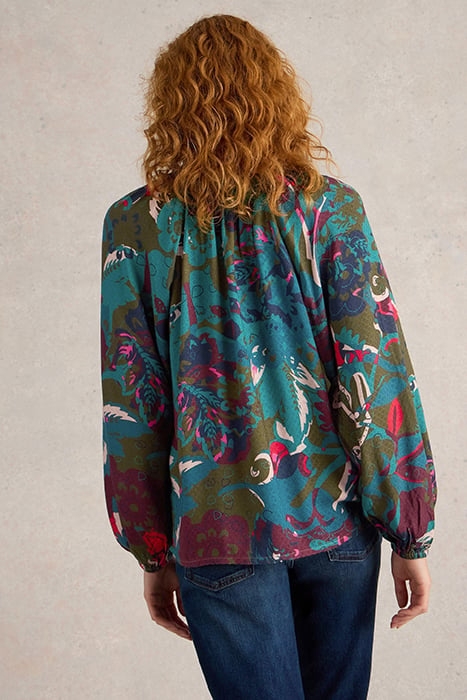 IMOGEN TOP GREEN PRINT 2