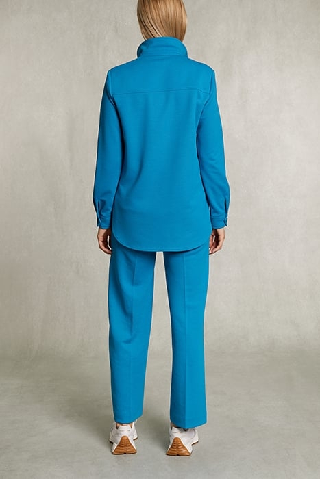 PETROL OVERSIZED MILANO SHIRT 2 POCKETS BLUE 2