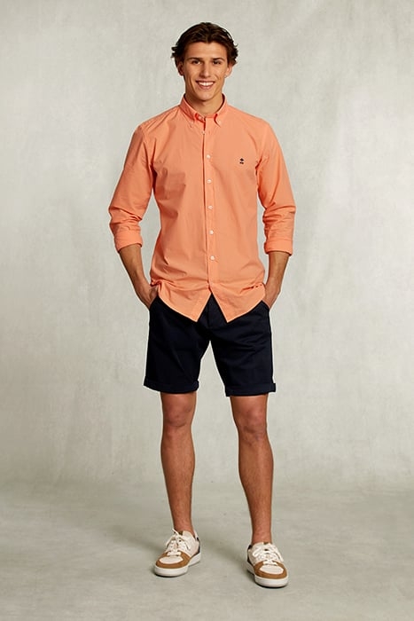 CUSTOM FIT POPLIN SHIRT LOBSTER ORANGE 3
