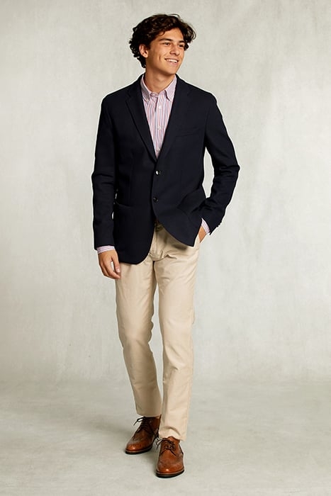 CUSTOM FIT STRIPED SHIRT WITH POCKET BLUE/RED MULTI 4