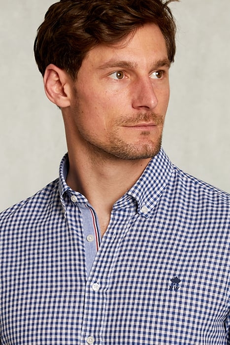 CUSTOM FIT CHECKED SHIRT BLUE/WHITE BLUE 4