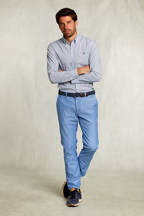 CUSTOM FIT FANTASY SHIRT BLUE/GREEN MULTI 3