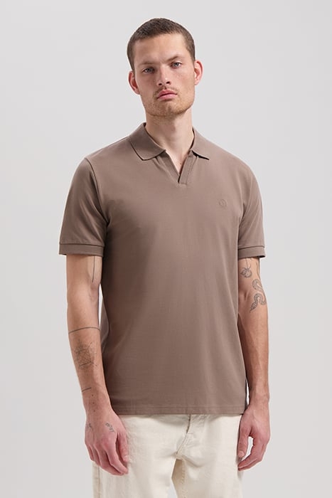 DS_BOWIE V- NECK POLO TIMBER WOLF TIMBER WOLF 1
