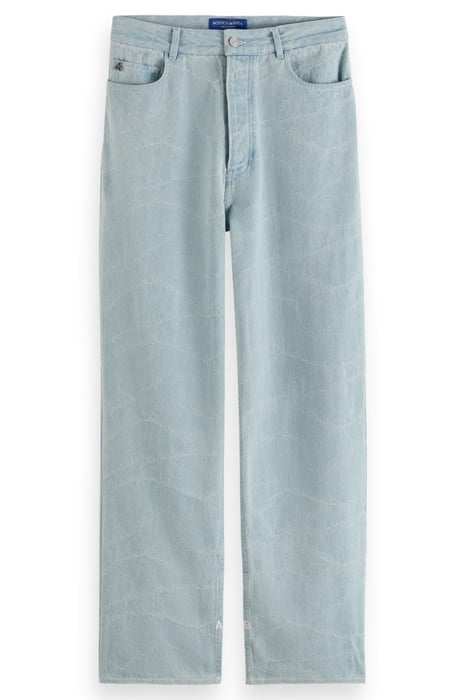 THE RIPPLE AUTHENTIC STRAIGHT JEANS — INDIGO WAVE JACQUARD I 4