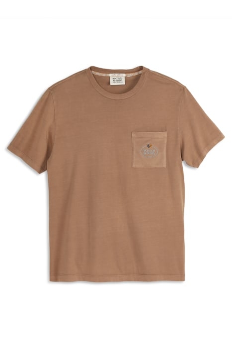 GARMENT DYED SS POCKET TEE CAPPUCHINO 1