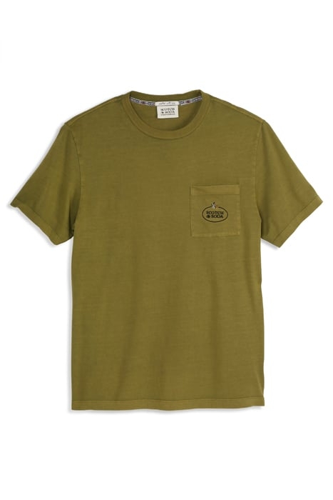 GARMENT DYED SS POCKET TEE MOSS GREEN 1