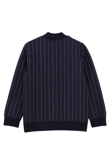 BOYS' NAVY PINSTRIPE KNIT CARDIGAN 2